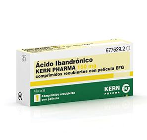 Ác. Ibandrónico Kern Pharma EFG 150 mg, 1 compr. recub.