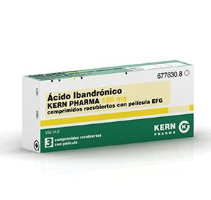 Ác. Ibandrónico Kern Pharma EFG 150 mg, 3 compr. recub.