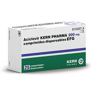 Aciclovir Kern Pharma EFG 200 mg, 25 compr. disp.