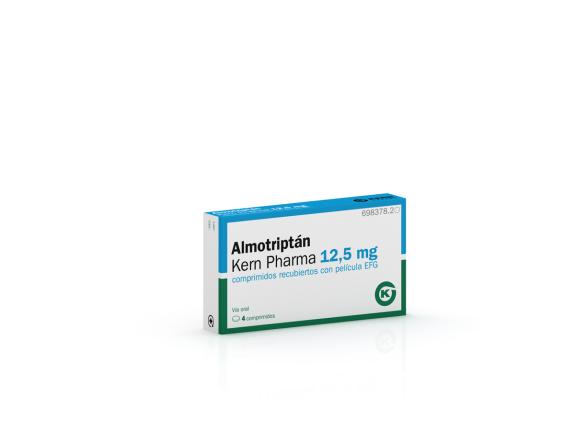Almotriptán Kern Pharma EFG 12,5 mg, 4 compr. recub.
