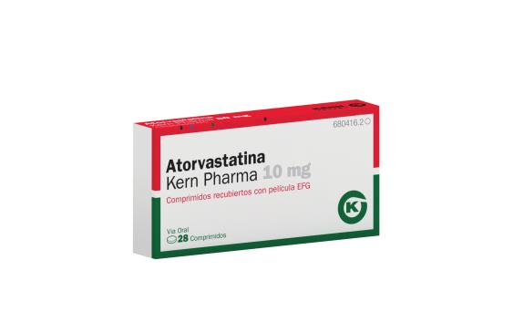 Atorvastatina Kern Pharma EFG 10 mg, 28 compr. recub.