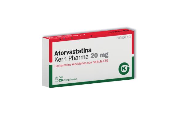 Atorvastatina Kern Pharma EFG 20 mg, 28 compr. recub.