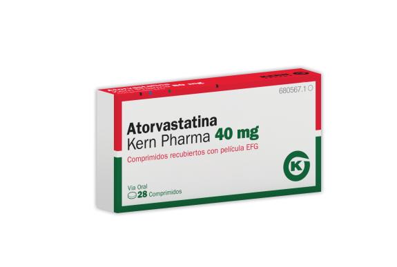 Atorvastatina Kern Pharma EFG 40 mg, 28 compr. recub.