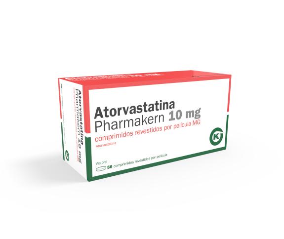 Atorvastatina Pharmakern 10 mg 56 comprimidos