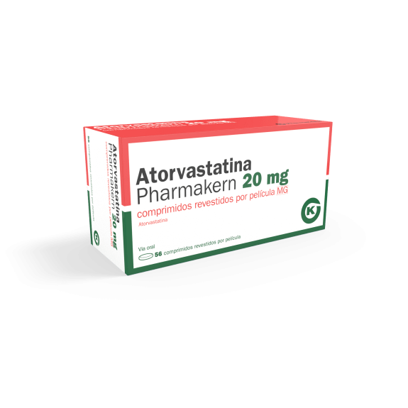 Atorvastatina Pharmakern 20 mg, 56 Comprimidos