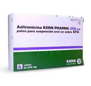 Azitromicina Kern Pharma EFG  250 mg 6 sobres