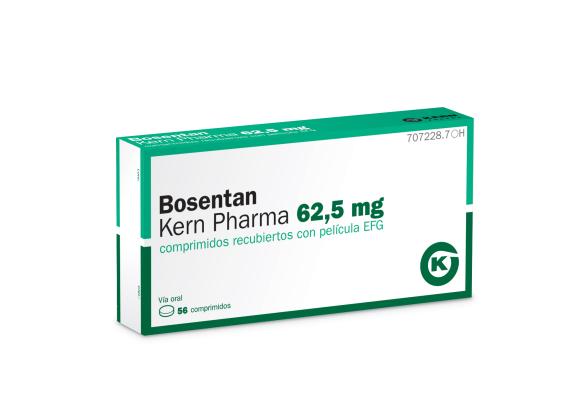 Bosentan 62,5mg, 56 comprimidos recubiertos