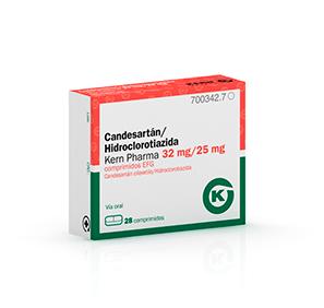 Candesartán / Hidroclorotiazida Kern Pharma EFG 32 mg/25 mg, 28 compr.