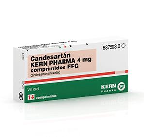 Candesartán Kern Pharma EFG 4 mg, 14 compr.