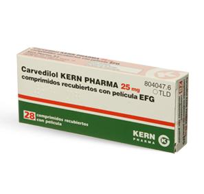 Carvedilol Kern Pharma EFG 25 mg 28 compr. recub.