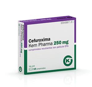 Cefuroxima Kern Pharma EFG 250 mg, 10 comp. recub.