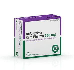 Cefuroxima Kern Pharma EFG 250 mg, 15 comp. recub.