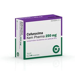 Cefuroxima Kern Pharma EFG 250 mg, 20 comp. recub.