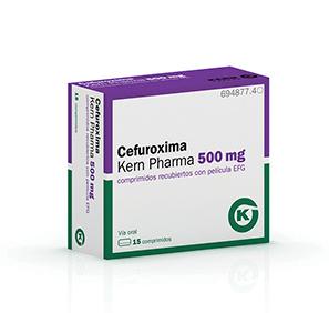 Cefuroxima Kern Pharma EFG 500 mg, 15 compr. recub