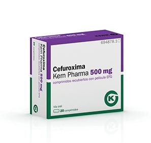 Cefuroxima Kern Pharma EFG 500mg, 20 compr. recub