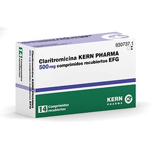 Claritromicina Kern Pharma EFG 500 mg, 14 compr. recub.