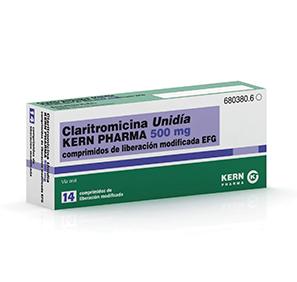 Claritromicina Unida  Kern Pharma EFG 500 mg 14 compr. liber. modif.