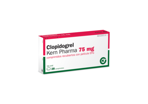 Clopidogrel Kern Pharma EFG 75 mg, 28 compr. recub.