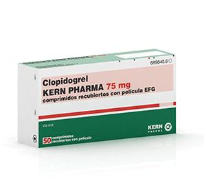 Clopidogrel  Kern Pharma EFG 75 mg, 50 compr. recub.