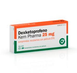 Dexketoprofeno Kern Pharma EFG 25 mg, 20 comprimidos recub.