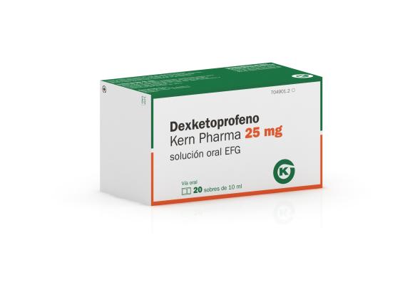 Dexketoprofeno Kern Pharma EFG 25 mg, sol.oral