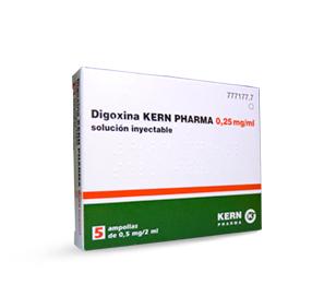 Digoxina Kern Pharma EFG 0,25 mg/ml, 5 amp. 2ml