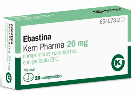 Ebastina Kern Pharma EFG 20 mg, 20 compr. recub