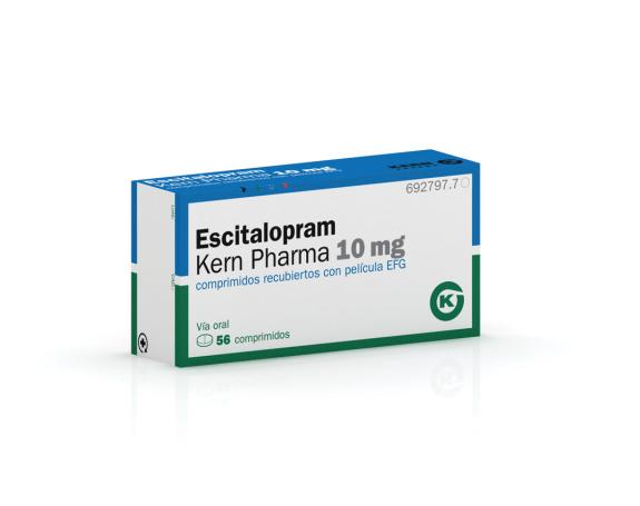 Escitalopram Kern Pharma EFG 10 mg 56 compr. recub.