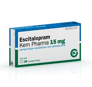 Escitalopram Kern Pharma EFG 15 mg, 28 compr. recub.