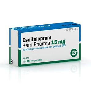 Escitalopram Kern Pharma EFG 15 mg, 56 comp. recub.