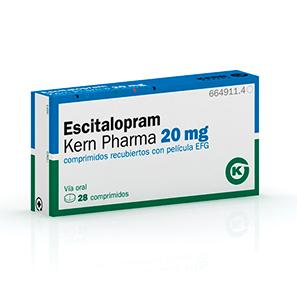 Escitalopram Kern Pharma EFG 20 mg, 28 compr. recub.