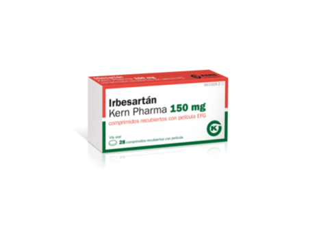 Irbesartán Kern Pharma EFG 150 mg, 28 compr.recub