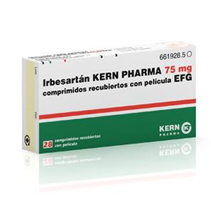 Irbesartán Kern Pharma EFG 75 mg, 28 compr.recub