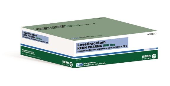 Levetiracetam Kern Pharma EFG 500 mg, 500 compr. recub.