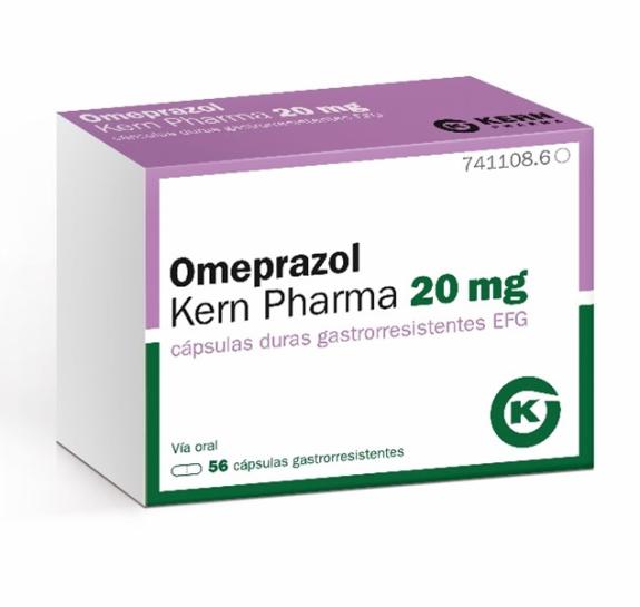 Omeprazol 20 mg EFG, 56 cápsulas
