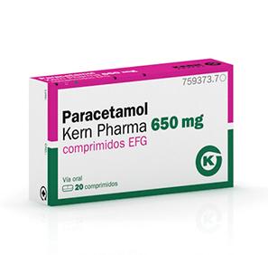 Paracetamol Kern Pharma EFG 650 mg, 20 compr.