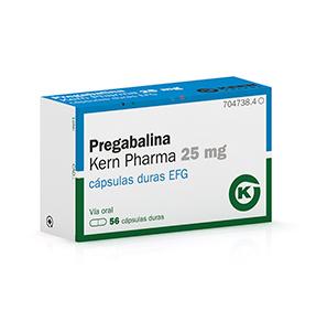 Pregabalina Kern Pharma EFG 25 mg, 56 cáps. duras