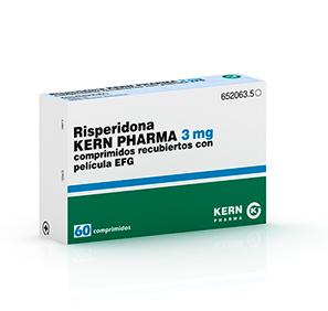 Risperidona Kern Pharma EFG 3 mg, 60 compr. recub.