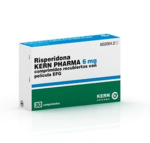 Risperidona Kern Pharma EFG 6 mg, 30 compr. recub.