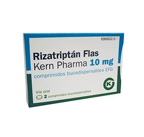 Rizatriptan Flas Kern Pharma EFG 10 mg, 2 compr. buco.