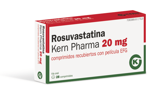 Rosuvastatina Kern Pharma EFG 20 mg, 28 compr. recub.