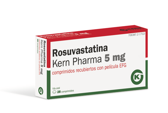 Rosuvastatina Kern Pharma EFG 5 mg, 28 compr. recub.