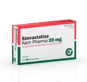 Simvastatina Kern Pharma EFG 20 mg, 28 compr. recub.