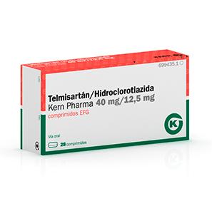 Telmisartan/Hidroclorotiazido Kern Pharma EFG 40 mg/12,5 mg, 28 compr
