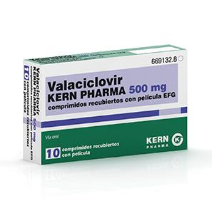 Valaciclovir Kern Pharma EFG 500 mg 10 compr. recub.