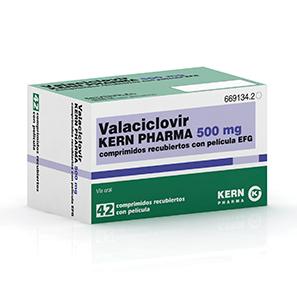 Valaciclovir Kern Pharma EFG 500 mg 42 compr. recub.