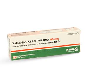 Valsartán Kern Pharma EFG 80 mg, 28 compr. recub.