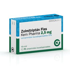Zolmitriptan Flas Kern Pharma EFG 2,5 mg, 6 compr. buco.