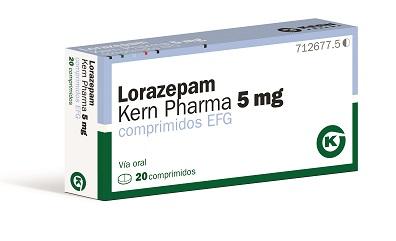Lorazepam Kern Pharma 5 mg 20 comprimidos EFG