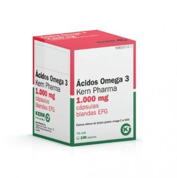 Imagen de Ácidos Omega 3 Kern Pharma EFG 1000 mg (100 cápsulas)